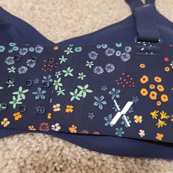 Knix Women's Navy Colorful Floral Padded Bra Size 2 - Picture 4 of 5